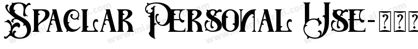 Spaclar Personal Use字体转换